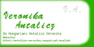 veronika antalicz business card